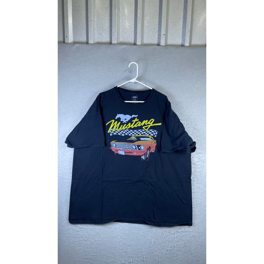Ford Mustang T-Shirt Mens 3XL Black Excellent Graphic Muscle Car Tee 14553